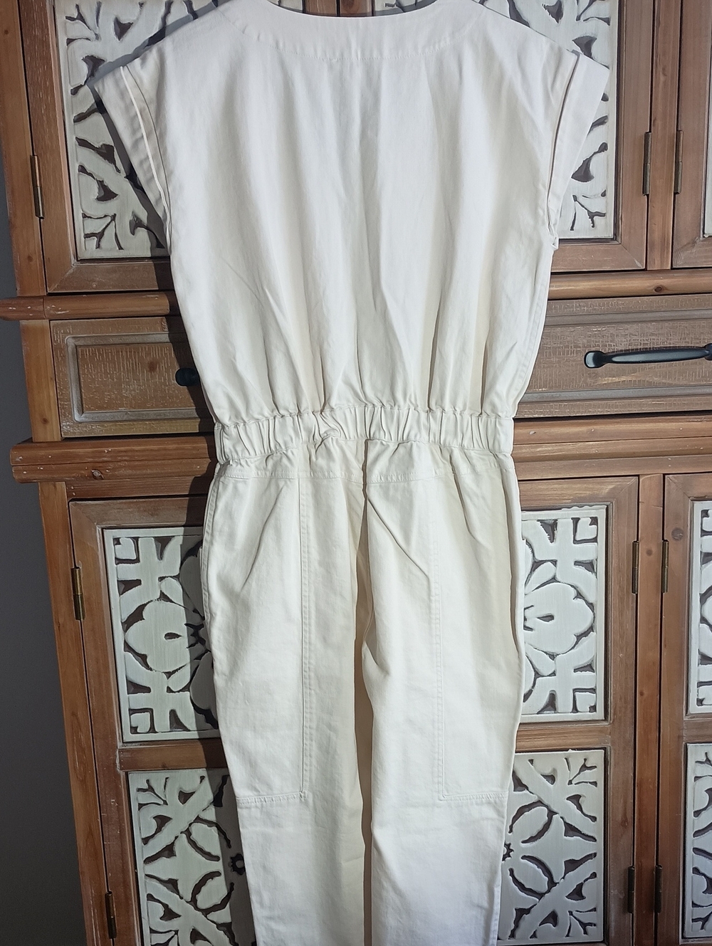 Splendid Cream Utility Jumpsuit with Front Zip NWT - Picture 4 of 9